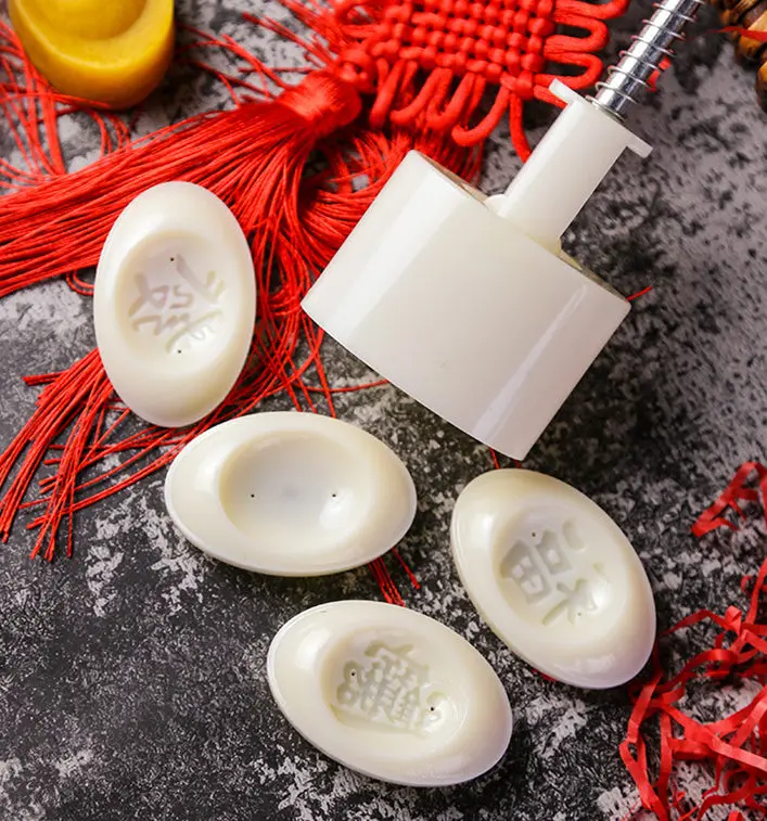 Все виды Mooncake формы Набор DIY Mooncake инструменты Пластиковые Кондитерские торты плунжеры Ручной пресс форма для лунного пряника инструмент для выпечки три размера - Цвет: Шоколад