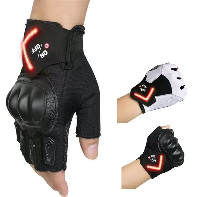 ZCVB Gants De Cyclisme Demi-Doigt LED Lumineux Gants De Vélo De Femmes  d'hommes, Clignotant D'avertissement du Capteur De Gravité Intelligent pour  Gants De Flashlight De Poche,XL : : Mode