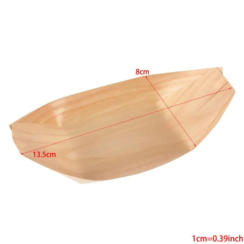 Одноразовые Деревянные пищевые лодки Compostable подносы тарелки для закусок Nibbles T8WB