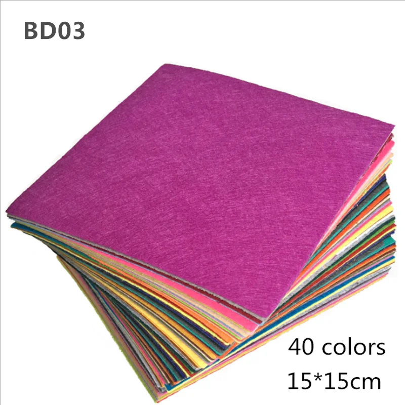mix colors 40 шт смешанных цветов 1 мм Твердый войлочный лист, войлок для рукоделия, рукоделия, рукоделия и шитья, скрапбук, домашний текстиль BD3 - Цвет: mix colors