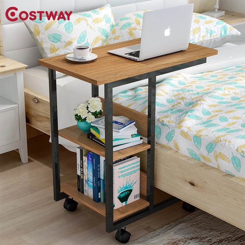 

Wood Removable Bedside Table Laptop Stand Computer Desk Computer Table With Wheels escritorio mesa ordenador biurko tafel W0502