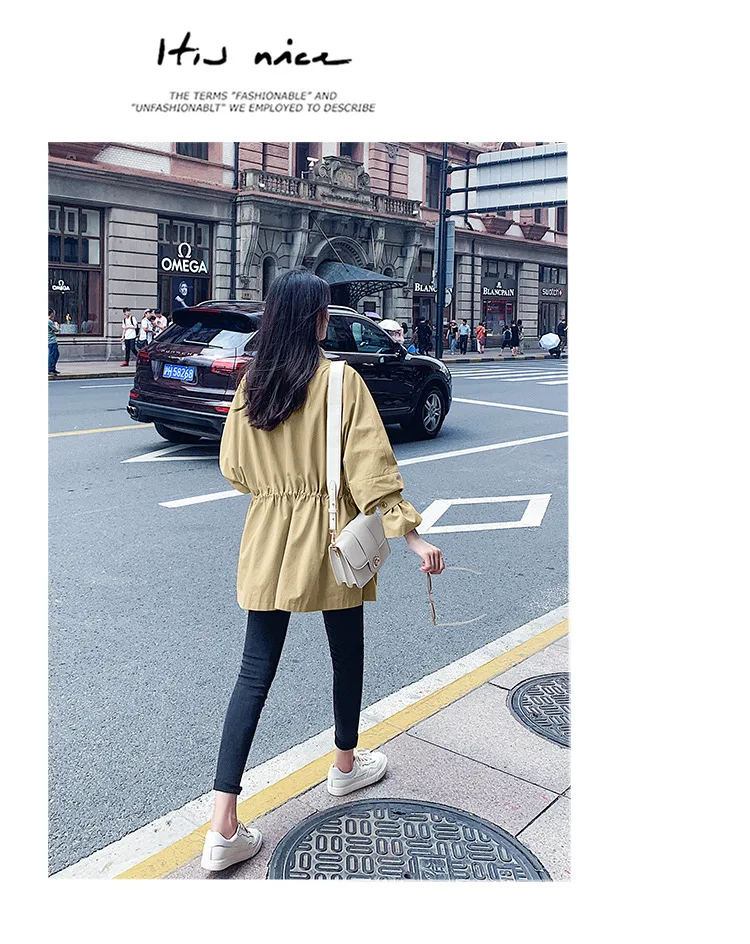 Photo Shoot Coat Women's Spring And Autumn 19 Popular New Style Korean-style Loose-Fit BF Students Short Short-height waitmore T