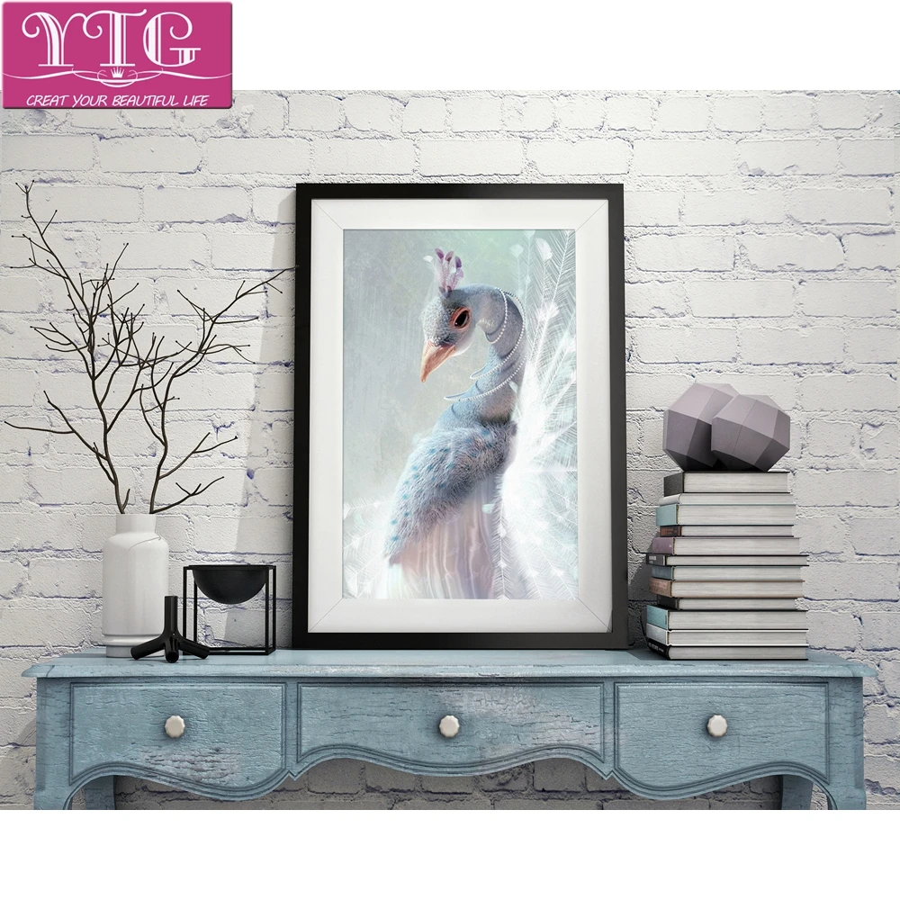 Diamond Embroidery Peacock Princess 5D Full Painting DIY Wall Crafts Round Rhinestone Mosaic Cross Stitch Decoration Art | Дом и сад