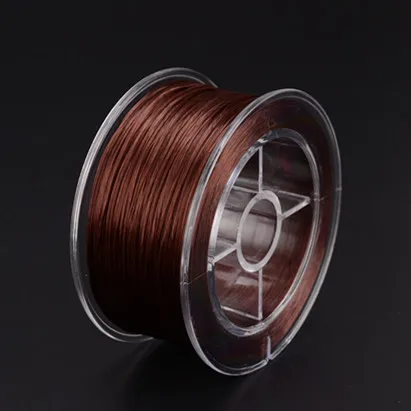 Dark Brown Минимальный заказ = 1 шт. 0,8 мм прочные эластичные шнуры кристаллические бусины линия DIY браслет ювелирные аксессуары эластичные мягкие силиконовые жемчужные шнуры - Цвет: Dark Brown