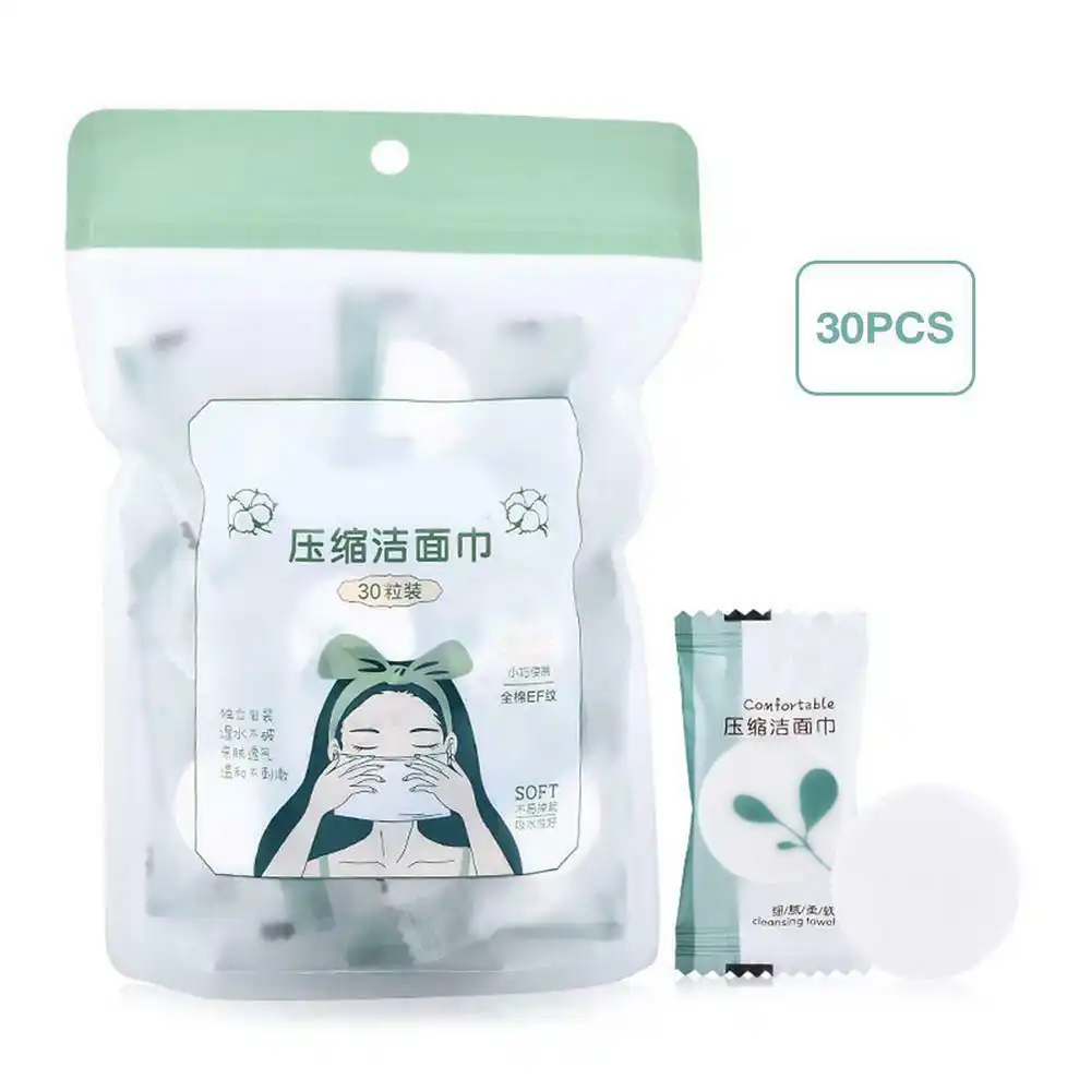 30 個使い捨て圧縮顔ティッシュ旅行綿クレンジングクリーニングタオルフェイスケア拭くアクセサリー Home Use Beauty Devices Aliexpress