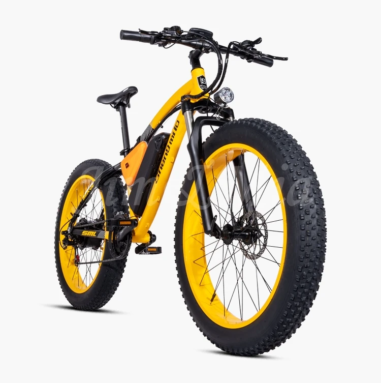 Электрический велосипед мощный Fat Tire Электрический горный велосипед 48 В 17AH 1000 Вт eBike пляж Крузер 21 скорость Электрический Снежный велосипед 26"