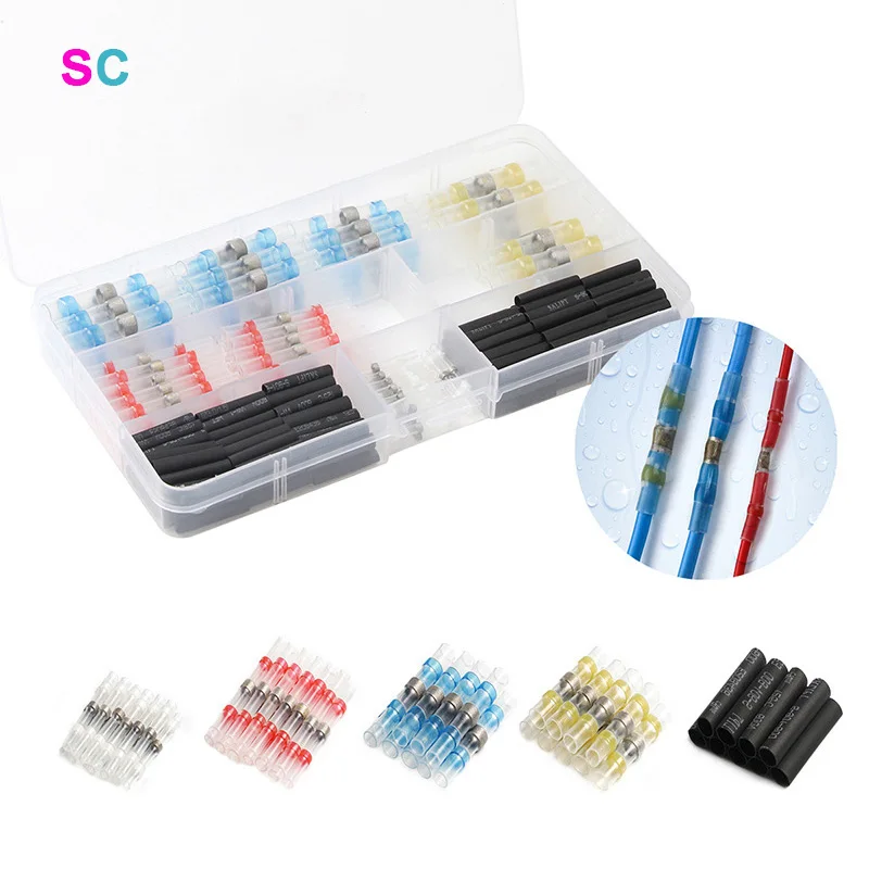 

Solder Seal Wire Terminal Heat Shrink Sleeve Tube AWG26-10 Electrical Cable Protector Waterproof Insulated Splice Fast Connector
