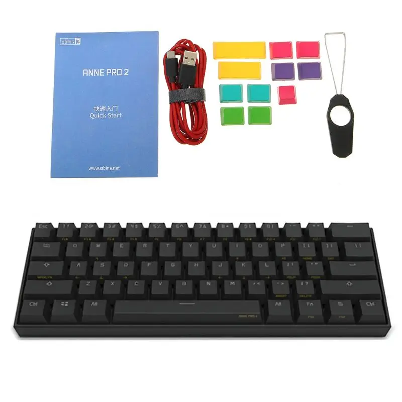 60% механическая клавиатура Bluetooth 4,0 type-C RGB 61 клавиша Механическая игровая клавиатура Вишневый переключатель Gateron
