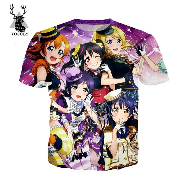 7 YOJULY аниме Love Live 3D напечатанная Мужская футболка женская модная повседневная футболка s унисекс Новинка уличная забавная футболка Топы T46 - Цвет: 7