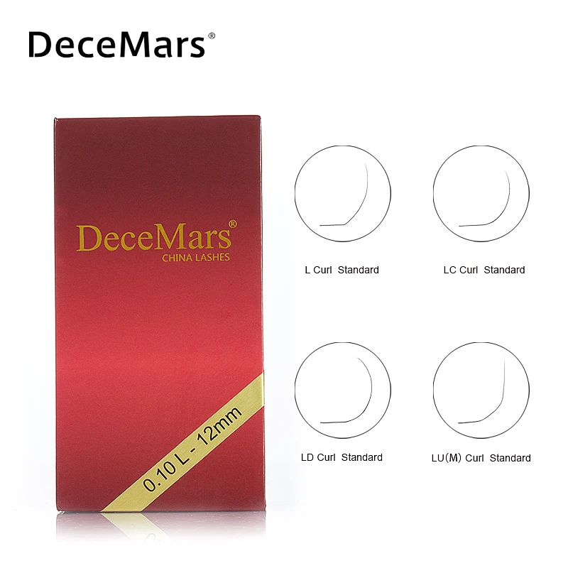 

DeceMars L LC LD LU M Eyelash Extension 8-15mm Mixed Length PBT Mink for Grafting Lashes