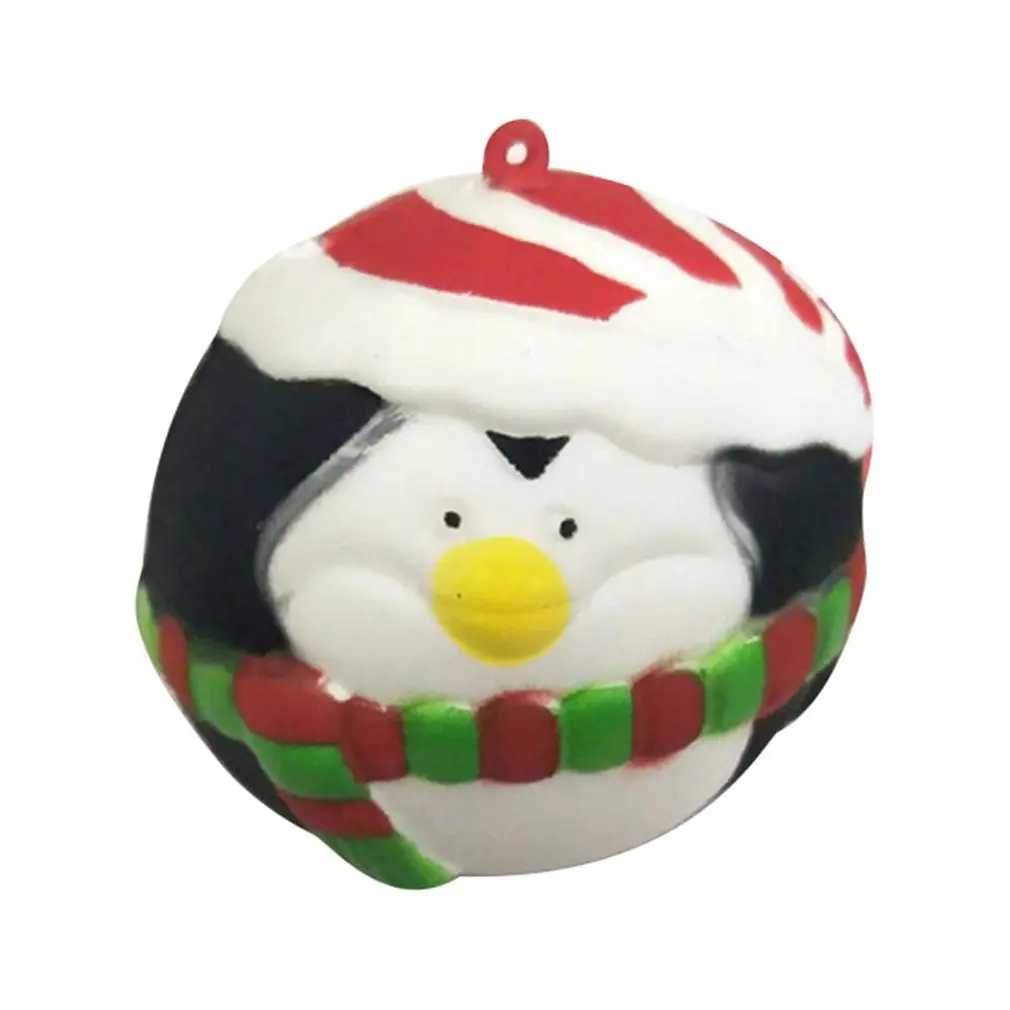 Christmas penguin Рождественский подарок, рождественский шар, ПУ, медленно восстанавливающая пена, декомпрессионная игрушка, которая сжимает медленно и медленно подборы - Цвет: Christmas penguin