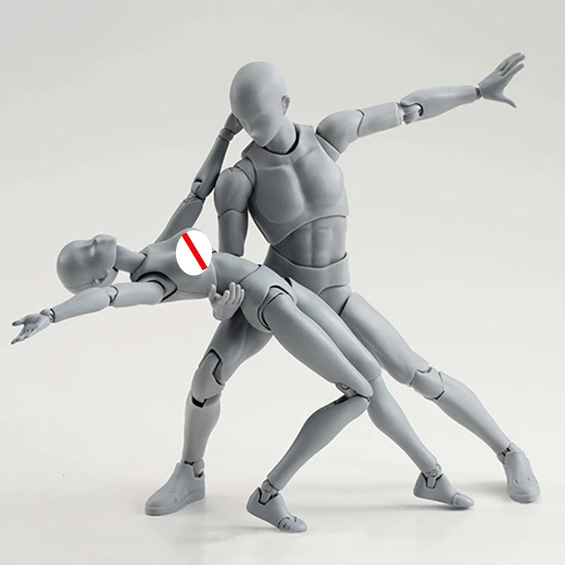 Figura de Pintura Anime artística de 14cm para hombre y mujer, maniquí de dibujo de cuerpo móvil, articulación Chan, juguete, modelo 001