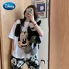 Mickey Avatar Home Service Female Summer Disney Short Sleeve Trousers Pajamas Female Cartoon Mickey Print Pajamas 3