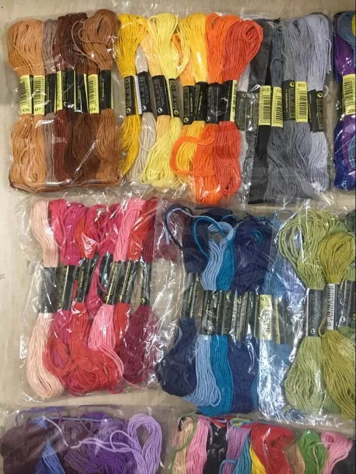 oneroom Multicolor 8 Pcs Similar DMC Thread Cross Stitch Cotton Sewing Skeins Embroidery Thread Floss Kit DIY Sewing|Floss| | - AliExpress
