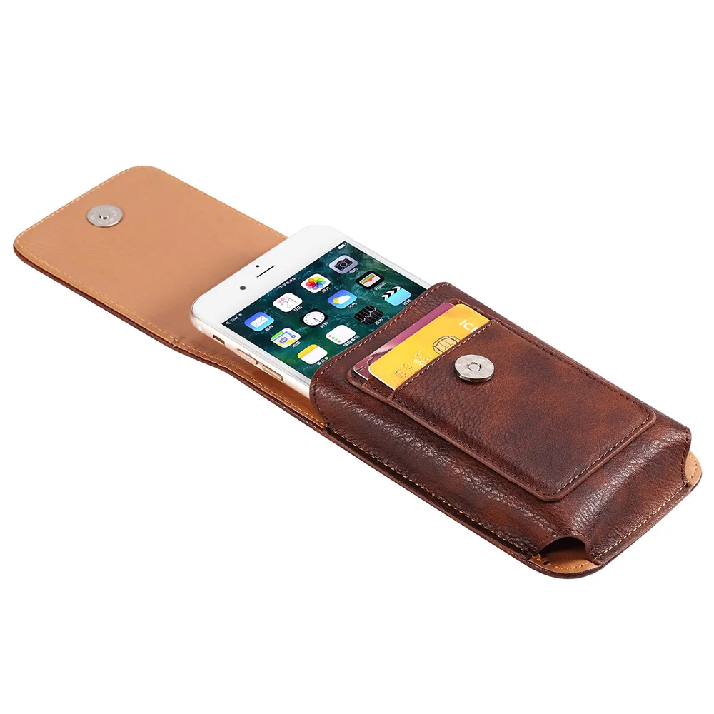 Universal Leather Case for iPhone Samsung Huawei Xiaomi Mens Waist Pack Belt Clip Bag for 3.5-6.3\ Universal Leather Case for iPhone Samsung Huawei Xiaomi Mens Waist Pack Belt Clip Bag for 3.5-6.3\