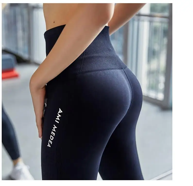 Лосины спортивные штаны женские Новая Энергия Бесшовные Йога женские леггинсы для фитнеса Высокая талия плотные брюки для бега леггинсы для тренажерного зала, Спортивная Женская фитнес