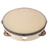 Tambourine for Kids & Children 8 inch Hand Held Drum Bell Wood Percussion Gift Musical Educational Instrument ► Photo 3/6