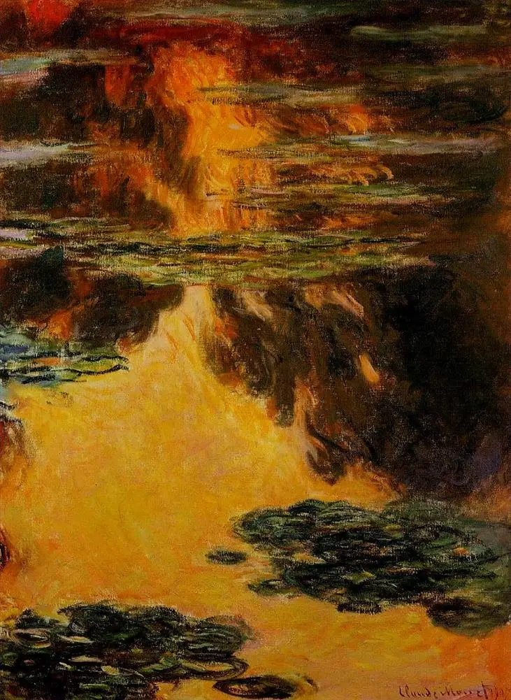 8 художественных картин ручной работы-кувшинки ХIХ Клода Мона водоем французский-картина маслом на холсте-дешевый домашний декор - Цвет: 6