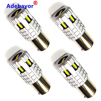 

Adebayor 4PCS 1156 1860 6 smd P21W W21W WY21W Canbus Car Bulb LED Reverse DRL Turn Signal indicator Light No need decoder