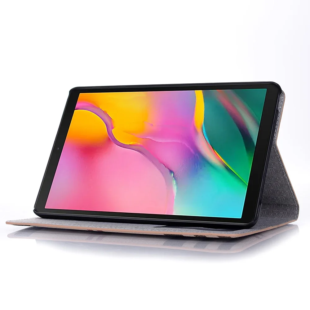 50pcs/lot Plaid cards+photo frame stand leather covers case for Samsung Galaxy Tab A 8.0 T290 T295 protective cover case
