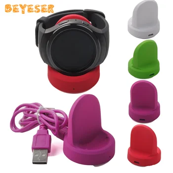 

New Watch Charger for Samsung Gear S3 Watch Portable Rubber Colorful Small Simple Travel Base Desktop Station Stand Charger