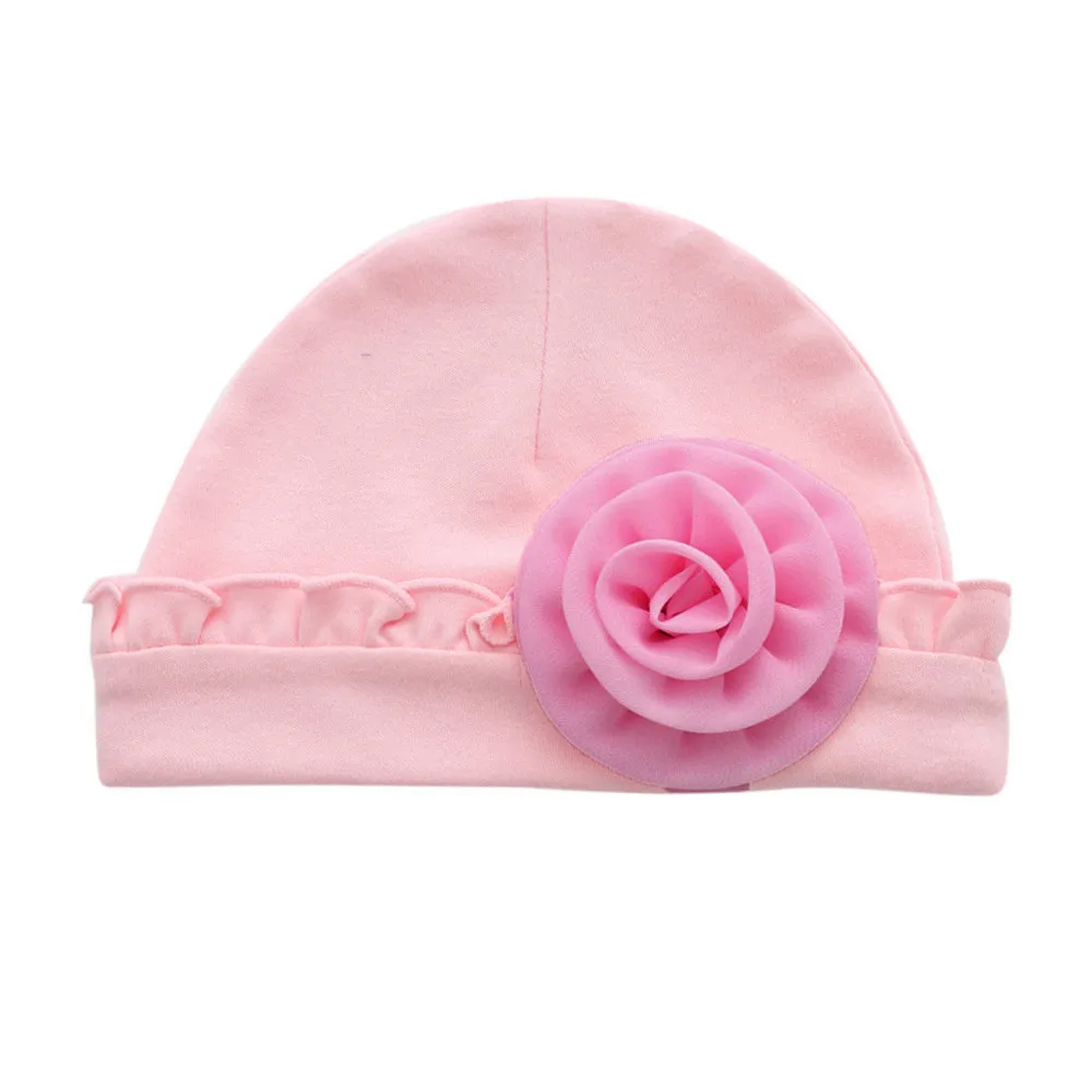  baby hats for girls flower little baby Newborn Baby Girls Infant Toddler Flower Hat Cotton Soft Cap Sping Autumn