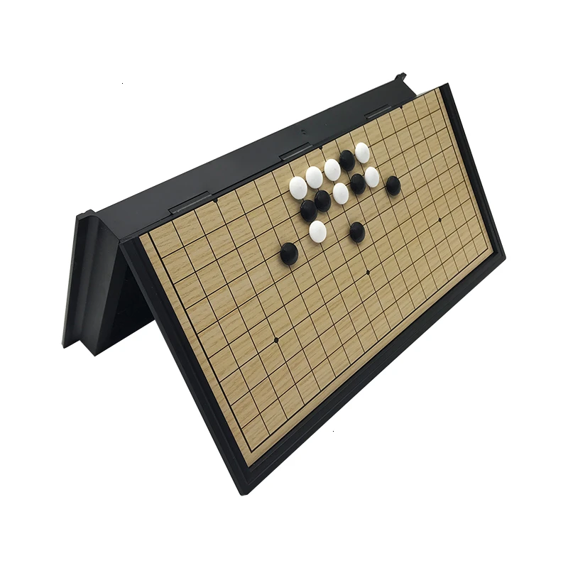 

Chinese old board Game Weiqi Checkers Folding Table magnetic Go chess set magnetic chess game toy gifts plastic go game Yernea