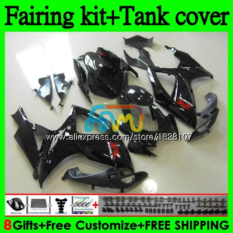 Майка K6 для SUZUKI GSXR 750 600 600CC 750CC GSX-R750 95BS. 0 GSXR750 GSXR-600 K6 GSXR600 06 07 2006 2007 Обтекатели глянцевый черный - Цвет: No. 1