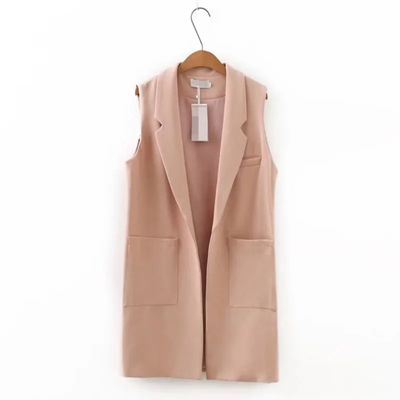 Женский жилет без рукавов нового размера плюс 2020 весенний модный однотонный