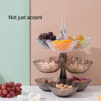 

Detachable Fruit Plate European Storage Tray Plastic Plate Dried Fruit Snack Platter Bowl Table Snack Candy Trays Rack Organizer