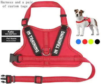 

Reflective Dog Harness Breathable Pet Dog Vest Chest Strap with Customizable Labels Sticker Dogs Pet Supplies Dropshipping