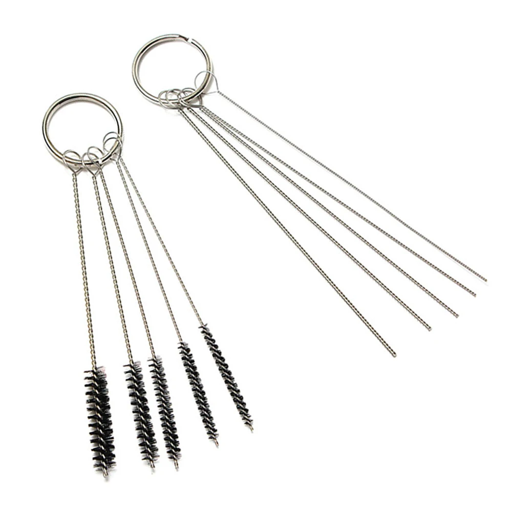 High Quality 11pcs Stainless Steel Needle Brush Set Nozzle Brush Set Portable Airbrush Cleaning Repair Tool Kit