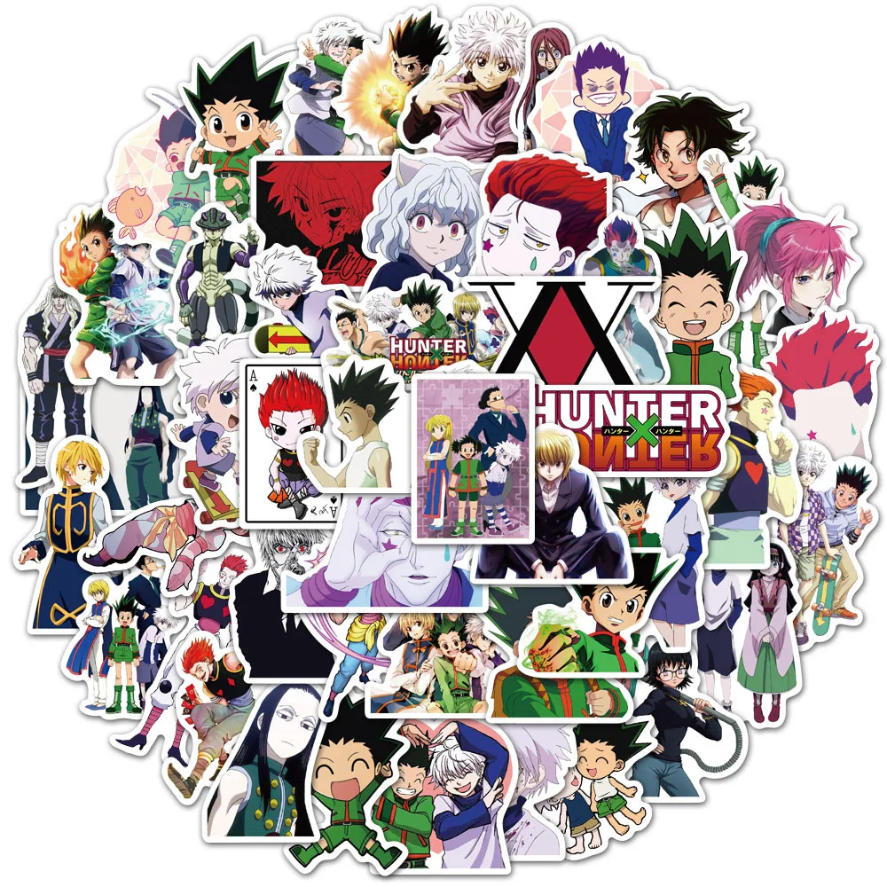 50/100 Stück Anime Aufkleber Hunter X Hunter für Gitarre Laptop Telefon Motorrad Coole Cartoon Graffiti Vinyl Aufkleber Kinderspielzeug
