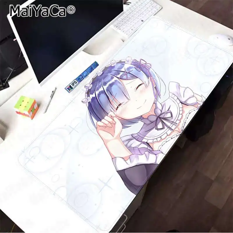 MaiYaCa высокое качество Rem Re Zero Аниме девушка уникальный Настольный коврик игровой коврик для мыши большой коврик для мыши клавиатуры коврик