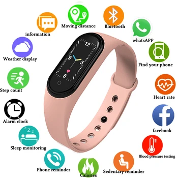 

2020 New M5 Smart Band Fitness Tracker Sport Smart Bracelet Heart Rate Blood Pressure Electronic Smartband For Women Men