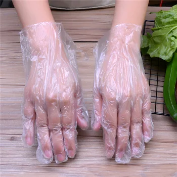 

800Pcs Transparent Disposable PE Gloves One-off Plastic Gloves Eco-friendly Dish Washing Gloves Universal For Home Cleaning