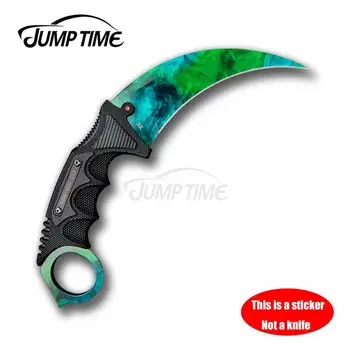 

JumpTime 13cm x 5cm Car Stickers for CS GO Karambit Knife Skin Decal Windows Motorcycle Auto Decal (NOTE: THIS IS A STICKER)