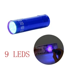 9 Светодиодный УФ-светильник портативный многофункциональный алюминиевый сплав Открытый Кемпинг Туризм Мини-фонарь светильник-вспышка