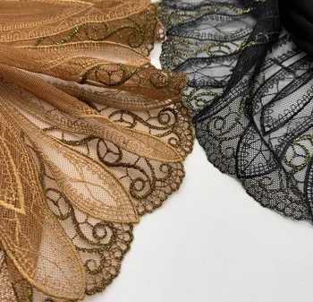 

Width 21.80cm Shimmer Embroidery Lace Trim DIY Craft Sewing Supplies Skirt Hem Decoration Accessories Dolls bjd material