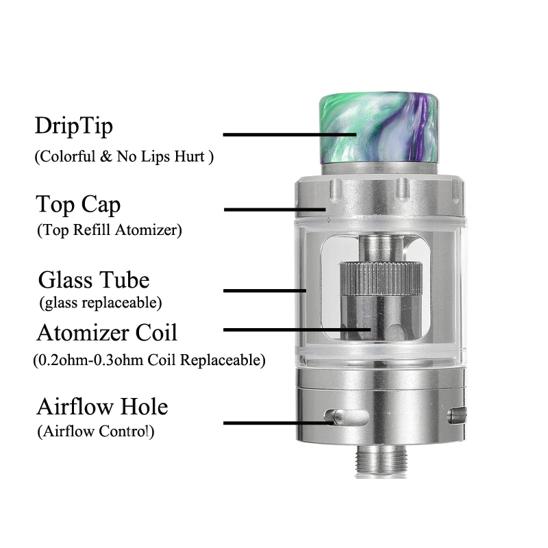 Vapor Storm storm 1 Vesta Tank 2,0 мл емкость Топ наполнение SS316 сменный атомайзер подходит 40 Вт-100 Вт электронная сигарета коробка мод