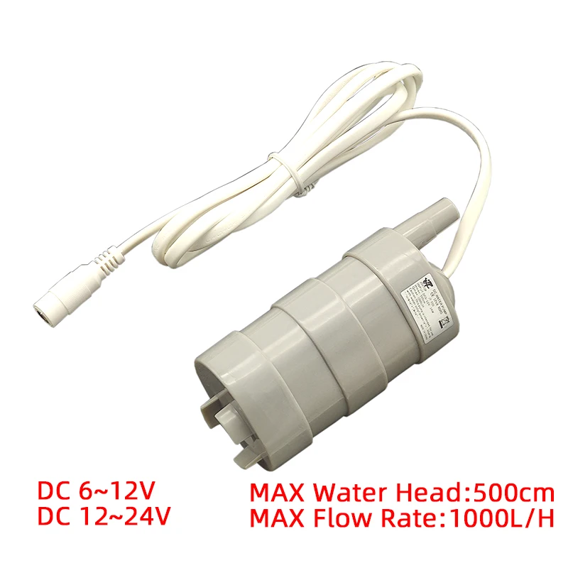 Высокое качество DC 12 В 24 В 1.9A 23 Вт 1000л/ч микро DC Электрический антикоррозийный анти-блокирующий погружной водяной насос