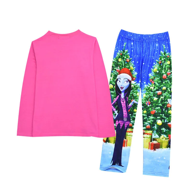 Г. Лидер продаж, пижамный комплект Junior Vampirina, косплей, длинный рукав, хлопковая ночная рубашка с розами для девочек, весенне-осенняя одежда с героями мультфильмов