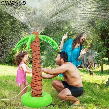 

Inflatable Water Spray Coconut Tree Summer Children Play Water Polo Water Spray Outdoor Parent-child Beach Lawn Spray Mat