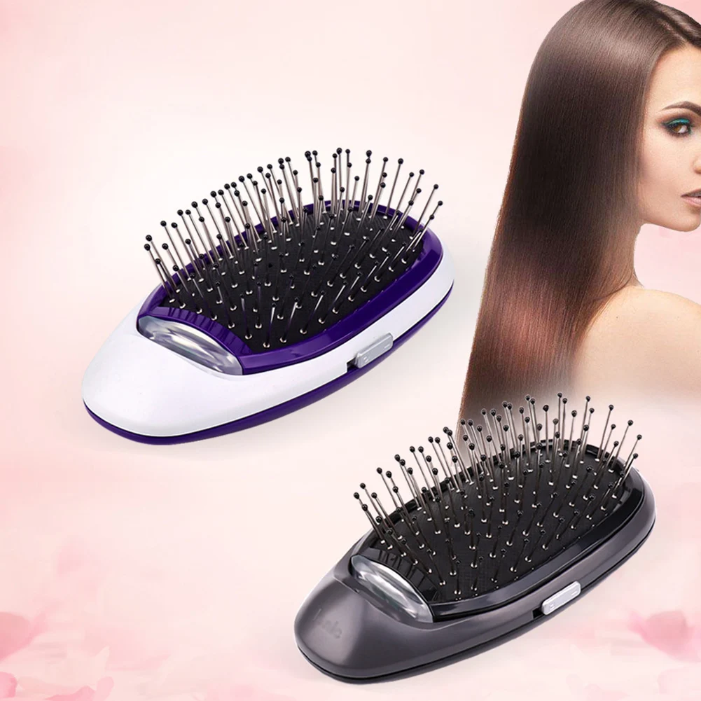 Home Travel Portable Electric Ionic Hairbrush Scalp Massage Comb Hair Care Tool