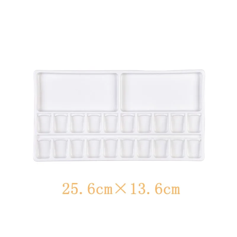 Ceramic Watercolor Palette Multi-cell White Porcelain Professional Painting Supplies