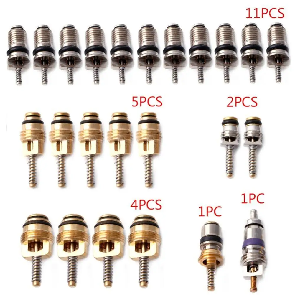 134 штук ассорти A/C Shrader сердечник клапана R134 комплект из 11 типов клапанов AC HVAC автомобильные запчасти кондиционера F17