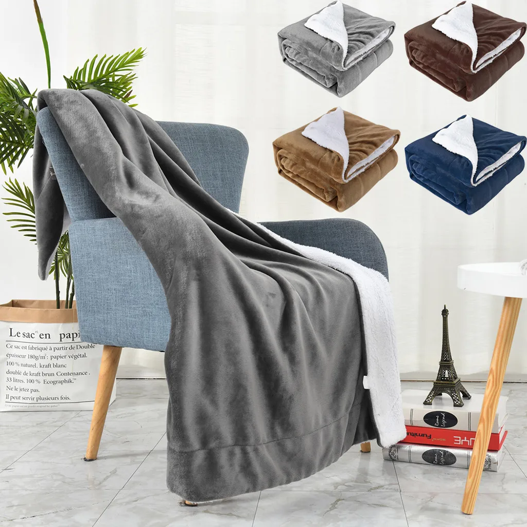 Mikksire Sherpa Fleece Blanket Throw Double thickening Plush Super Soft