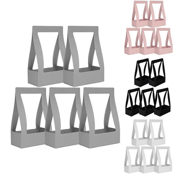 

Portable Foldable Flower Box Waterproof Paper Packing Bag Florist Fresh Flower Carrier Bag Handmade Bouquet Basket