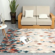 Скандинавский роскошный ковер для гостиной, чайный коврик для стола, домашняя плюшевая утолщенная спальня, полная комната, можно спать, можно сидеть из овечьей шерсти