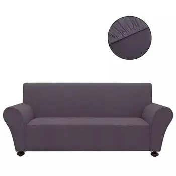 

VidaXL Sofahusse Sofa cover stretch chair cover Charcoal Gray Polyester Jersey